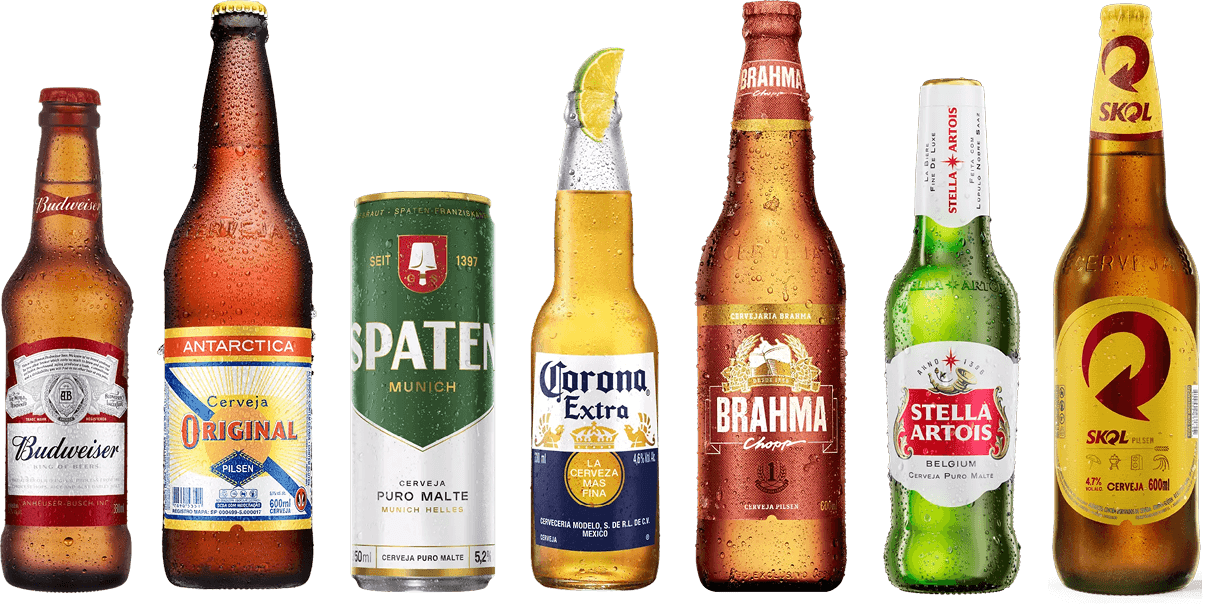 Seleção de bebidas distribuídas pela Discar